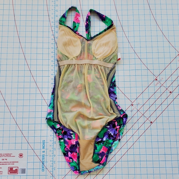Maxine Of Hollywood Baithing Swim Suit One Piece Women's 12 Floral Y2K 1990s - Picture 5 of 8